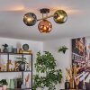 Ripoll Plafondlamp, Kogellampje Goud, Zwart, 3-lichts