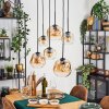 Ripoll Hanglamp, Kogellampje, Hanglamp Amber, Duidelijk, 6-lichts