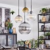 Koyoto Hanglamp, Kogellampje, Cluster hanglamp Amber, Goud, Duidelijk, Rookkleurig, 4-lichts