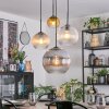 Koyoto Hanglamp, Kogellampje, Cluster hanglamp Amber, Goud, Duidelijk, Rookkleurig, 4-lichts