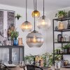 Koyoto Hanglamp, Kogellampje, Cluster hanglamp Amber, Goud, Duidelijk, Rookkleurig, 4-lichts