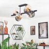 Koyoto Plafondlamp, Kogellampje Amber, Duidelijk, Rookkleurig, 8-lichts