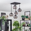 Koyoto Plafondlamp, Kogellampje Rookkleurig, 5-lichts