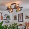 Gastor Plafondlamp, Kogellampje Blauw, Groen, Duidelijk, Koperkleurig, 8-lichts