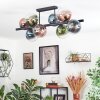 Gastor Plafondlamp, Kogellampje Blauw, Groen, Duidelijk, Koperkleurig, 8-lichts