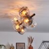 Koyoto Plafondlamp, Kogellampje Amber, Duidelijk, Rookkleurig, 8-lichts