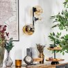 Koyoto Kogellampje, Wandlamp Amber, Duidelijk, 3-lichts