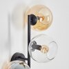 Koyoto Kogellampje, Wandlamp Amber, Duidelijk, 3-lichts