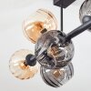 Koyoto Plafondlamp, Kogellampje Amber, Rookkleurig, 8-lichts