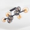 Koyoto Plafondlamp, Kogellampje Amber, Rookkleurig, 8-lichts