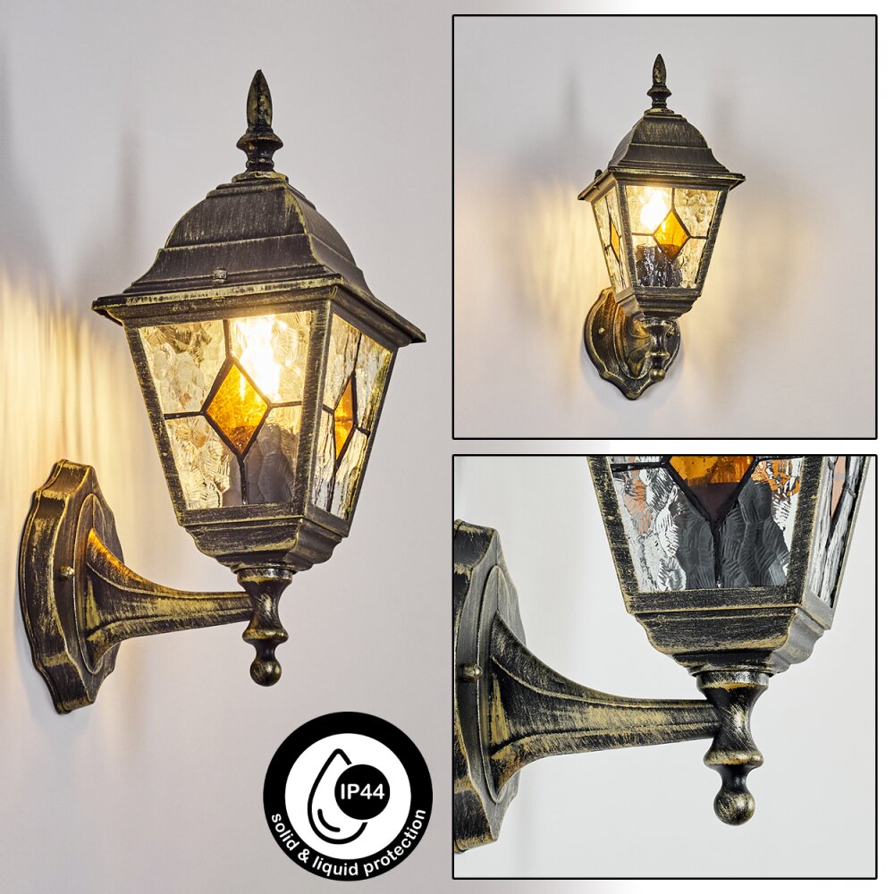 Naofe Wandlamp voor buiten, Wandlamp Bruin, Goud, 1-licht main product photo