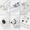 Ilena Plafondlamp voor buiten, Buitenlicht, Badkamerlamp, Bouw spotlight, Plafondlamp LED Grijs, 1-licht