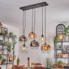 Ripoll Hanglamp, Kogellampje, Hanglamp Amber, Duidelijk, Rookkleurig, 6-lichts