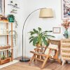 Sabadim Staande lamp, Booglampen Chroom, Zwart, 1-licht