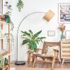 Cavaca Staande lamp, Booglampen Chroom, Zwart, 1-licht