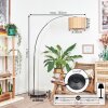 Cavaca Staande lamp, Booglampen Chroom, Zwart, 1-licht