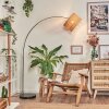 Cavaca Staande lamp, Booglampen Chroom, Zwart, 1-licht