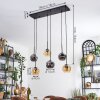 Ripoll Hanglamp, Kogellampje, Hanglamp Amber, Rookkleurig, 6-lichts