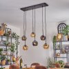 Ripoll Hanglamp, Kogellampje, Hanglamp Amber, Rookkleurig, 6-lichts