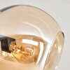 Koyoto Plafondlamp, Kogellampje 86 cm Amber, Chroom, Duidelijk, Rookkleurig, 8-lichts