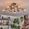 Koyoto Plafondlamp, Kogellampje 86 cm Amber, Duidelijk, Rookkleurig, 8-lichts