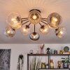 Koyoto Plafondlamp, Kogellampje 81 cm Amber, Duidelijk, Rookkleurig, 10-lichts