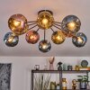 Ripoll Plafondlamp, Kogellampje Blauw, Goud, Koperkleurig, 10-lichts