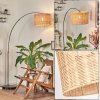 Cavaca Staande lamp, Booglampen Nikkel mat, Zwart, 1-licht