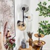 Koyoto Kogellampje, Wandlamp Amber, Duidelijk, Rookkleurig, 3-lichts