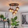 Koyoto Plafondlamp, Kogellampje 33 cm Duidelijk, Rookkleurig, 5-lichts