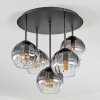 Koyoto Plafondlamp, Kogellampje 33 cm Duidelijk, Rookkleurig, 5-lichts