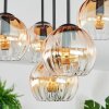Koyoto Plafondlamp, Kogellampje 33 cm Amber, Duidelijk, 5-lichts