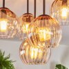 Koyoto Plafondlamp, Kogellampje 33 cm Amber, Duidelijk, 5-lichts