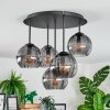 Koyoto Plafondlamp, Kogellampje 33 cm Rookkleurig, 5-lichts