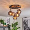 Koyoto Plafondlamp, Kogellampje 33 cm Rookkleurig, 5-lichts