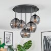 Koyoto Plafondlamp, Kogellampje 33 cm Rookkleurig, 5-lichts