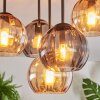 Koyoto Plafondlamp, Kogellampje 33 cm Amber, Rookkleurig, 5-lichts