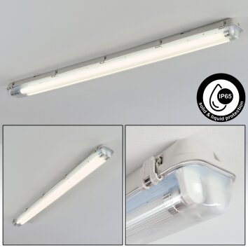 Ilena Buitenlicht, Badkamerlamp, Plafondlamp LED Grijs, 1-licht