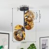 Ripoll Plafondlamp, Kogellampje Goud, Duidelijk, 4-lichts