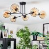 Ripoll Plafondlamp, Kogellampje Amber, 6-lichts