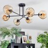Ripoll Plafondlamp, Kogellampje Amber, 6-lichts