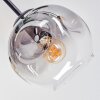 Ripoll Plafondlamp, Kogellampje Amber, Duidelijk, Rookkleurig, 6-lichts