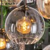 Koyoto Hanglamp, Kogellampje, Hanglamp Amber, Duidelijk, Rookkleurig, 8-lichts