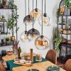 Koyoto Hanglamp, Kogellampje, Hanglamp Amber, Duidelijk, Rookkleurig, 6-lichts