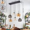 Koyoto Hanglamp, Kogellampje, Hanglamp Amber, Duidelijk, Rookkleurig, 6-lichts
