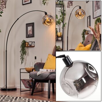 Ripoll Kogellampje, Staande lamp Zwart, 1-licht