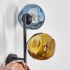 Ripoll Kogellampje, Wandlamp Blauw, Goud, Koperkleurig, 3-lichts
