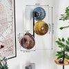 Koyoto Kogellampje, Wandlamp Blauw, Goud, Koperkleurig, 3-lichts