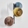 Koyoto Kogellampje, Wandlamp Blauw, Goud, Koperkleurig, 3-lichts