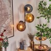 Koyoto Kogellampje, Wandlamp Blauw, Goud, Koperkleurig, 3-lichts